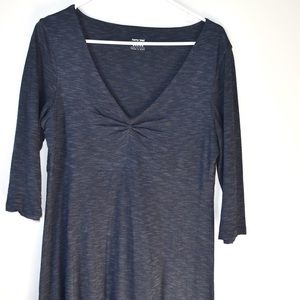 Grey/Navy Midi Dress - M